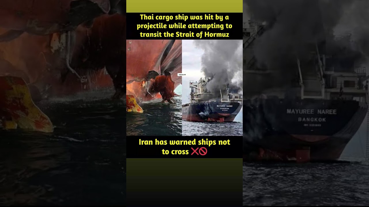Thai Cargo Ship Mayuree Naree Struck by Projectiles in the Strait of Hormuz, #new #shorts #video
