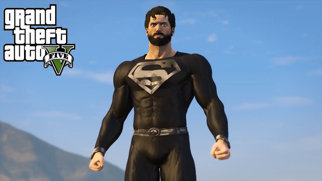 SUPERMAN BLACK SUIT | RETURN OF SUPERMAN IN GTA 5 - DC COMICS