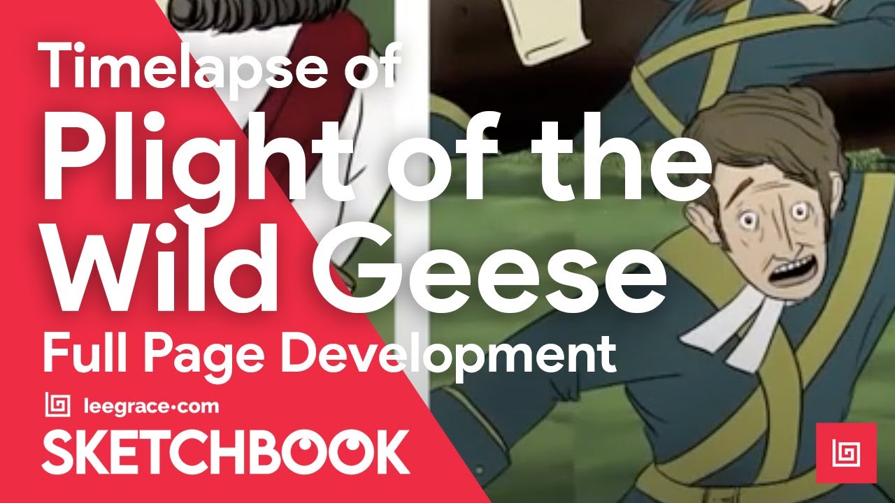 Full page development for the graphic novel Plight of the Wild Geese