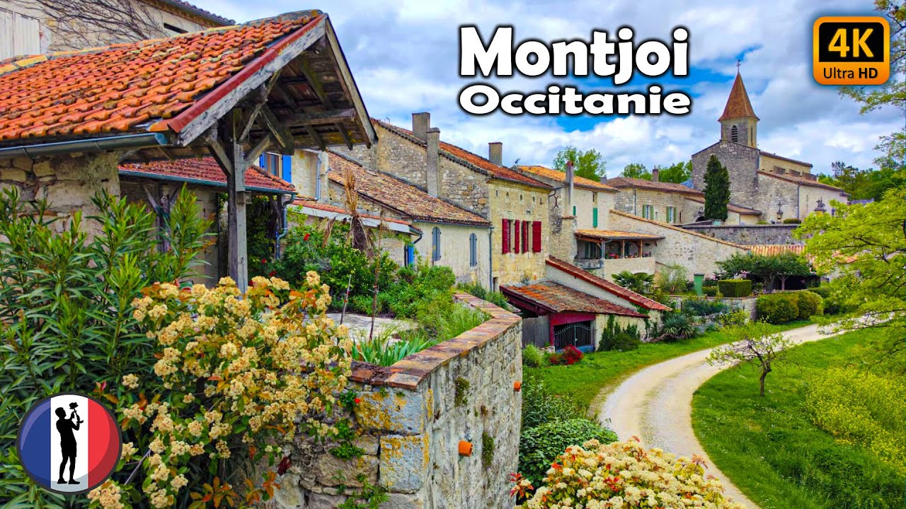 🇫🇷 MONTJOI 🏡 The Most Beautiful Unknown Village of France, Occitanie, Walking Tour [4K/60fps]