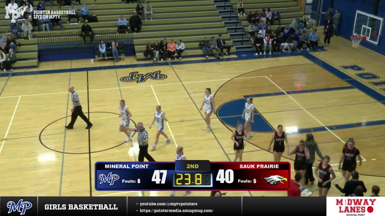 Mineral Point High vs Sauk Prairie High School Girls' Varsity Basketball
