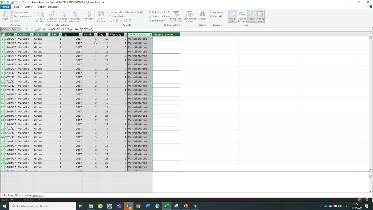 Cómo crear columnas calculadas en Power Pivot