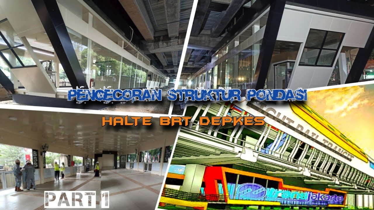 Pengecoran stuktur pondasi halte BUS WAY BRT DEPKES,Part 1