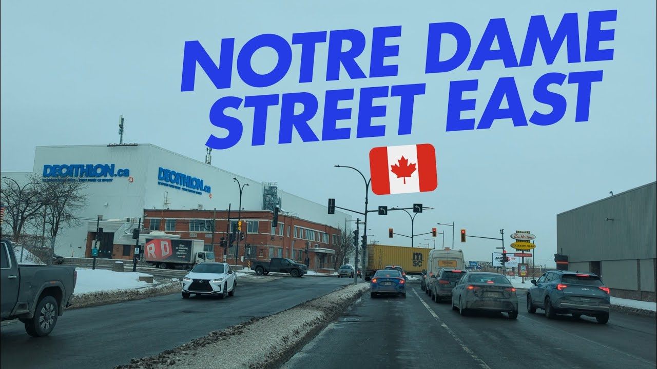 Cruising east along Notre-Dame Street in Montreal, this drive captures a raw and unfiltered look.