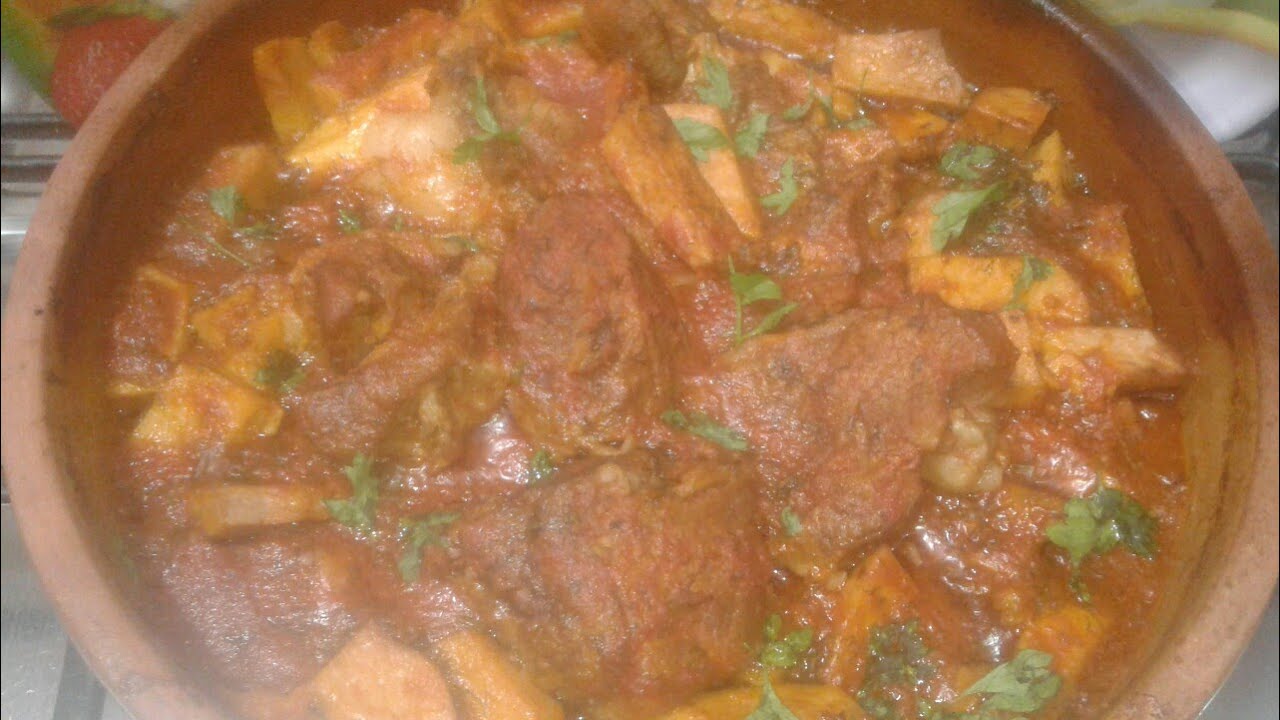 طاجن القلقاس باللحمه فى الفرن 😋أقسم بالله فوق الخيال👍👌