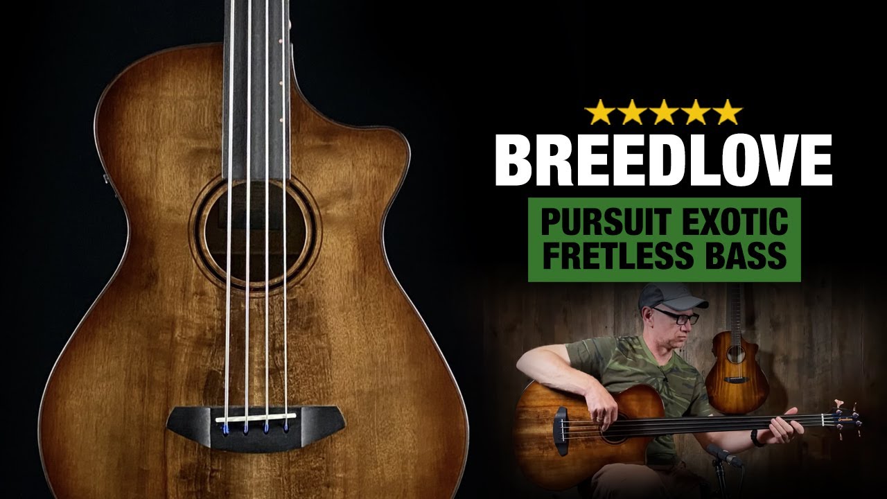 Breedlove Fretless Bass - Pursuit Exotic S Concerto Amber