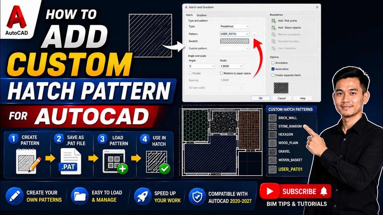 AutoCAD 2022 | How to Install Custom Hatch Patterns