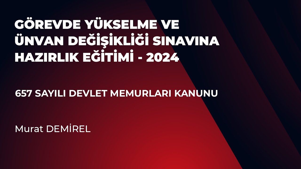 657 Sayılı Devlet Memurları Kanunu