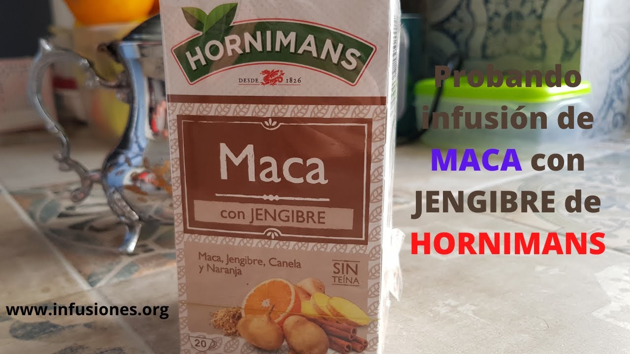 Probando infusión de MACA con JENGIBRE de HORNIMANS