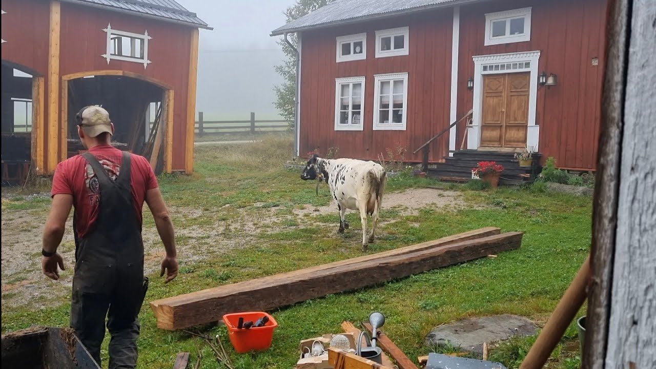Ett rötet stall.