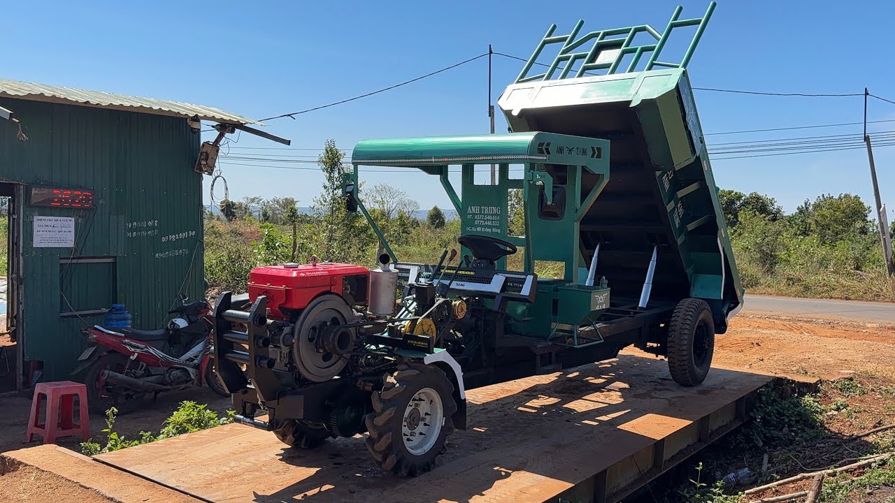 Xe cầu đẩy thắng hơi loke ben móc dài 3m 