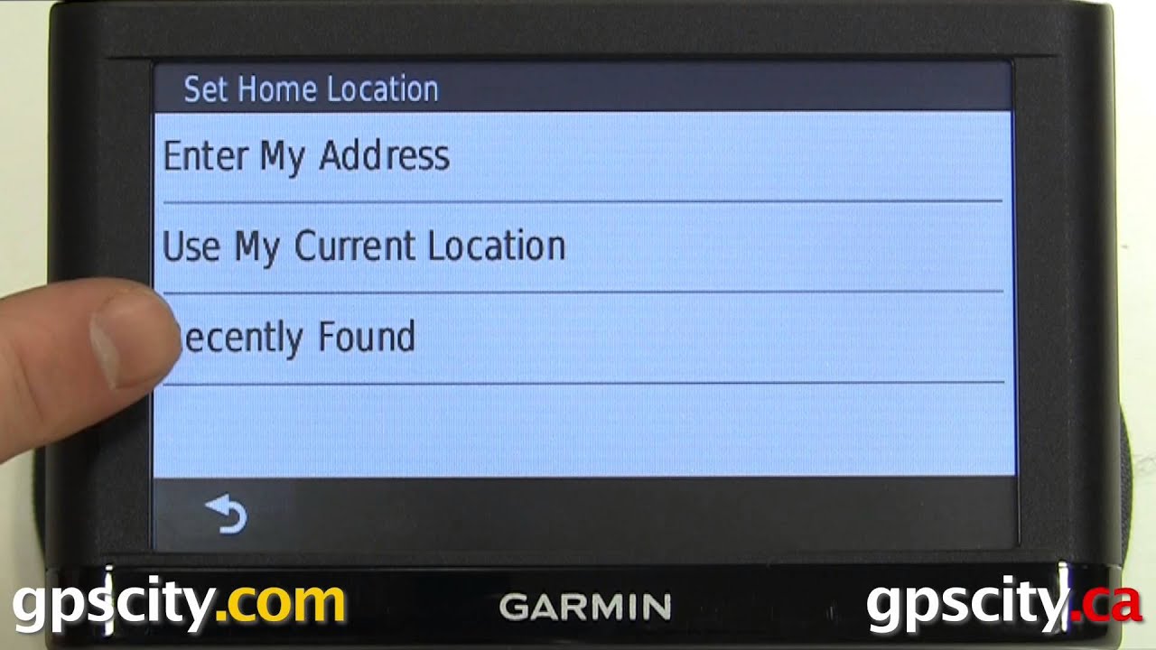 Setting and Deleting the Home Location in the Garmin nuvi 54lm with GPS City