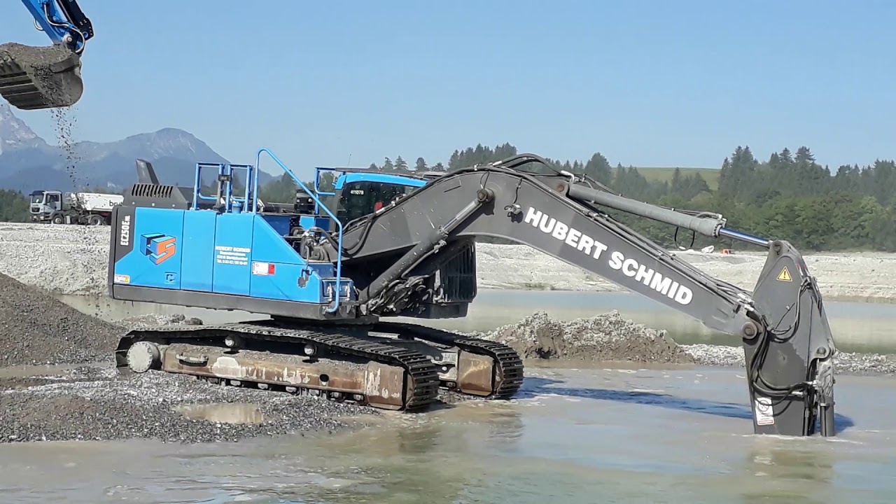 HUBERT SCHMID BAUUNTERNEHMEN am Forggensee beim Kiesabbau