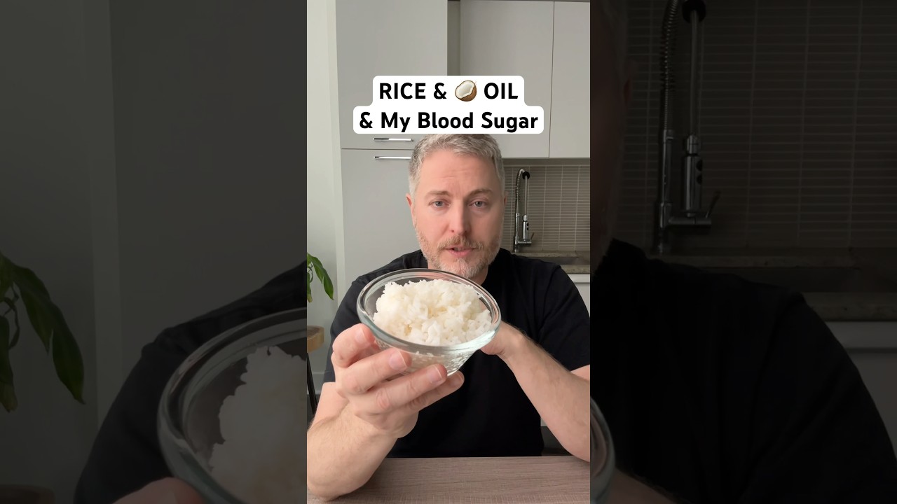 Rice cooked using coconut oil and my blood sugar. #bloodsugar #glucose #insulinresistant1 #rice
