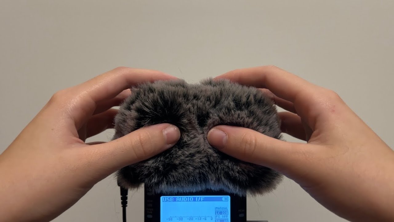 ASMR 30 Minutes of Gentle and Slow Fluffy Tascam Mic Cover Scratching for Sleep 