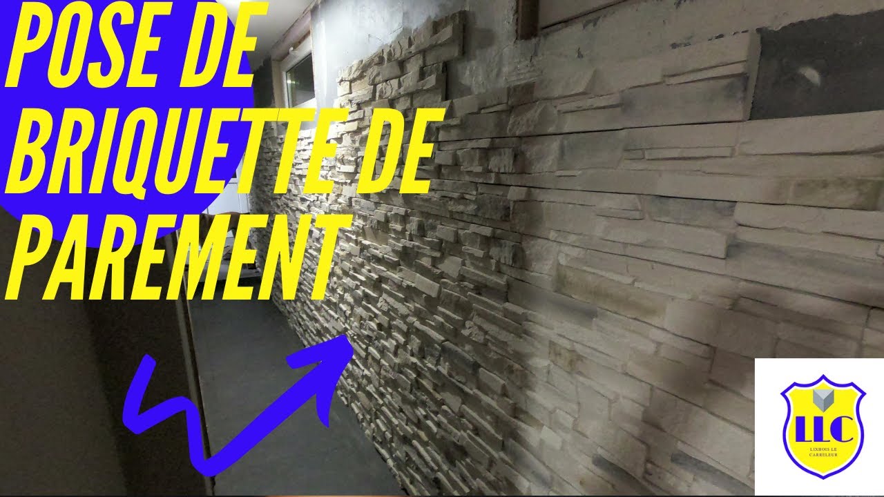 Pose de briquette de parement intérieur