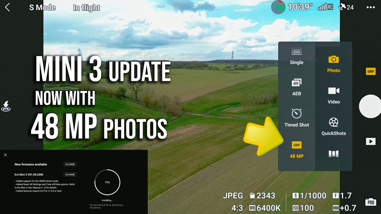 DJI Mini 3 Update: Now with 48MP Stills & More - New Firmware & Photo Comparisons