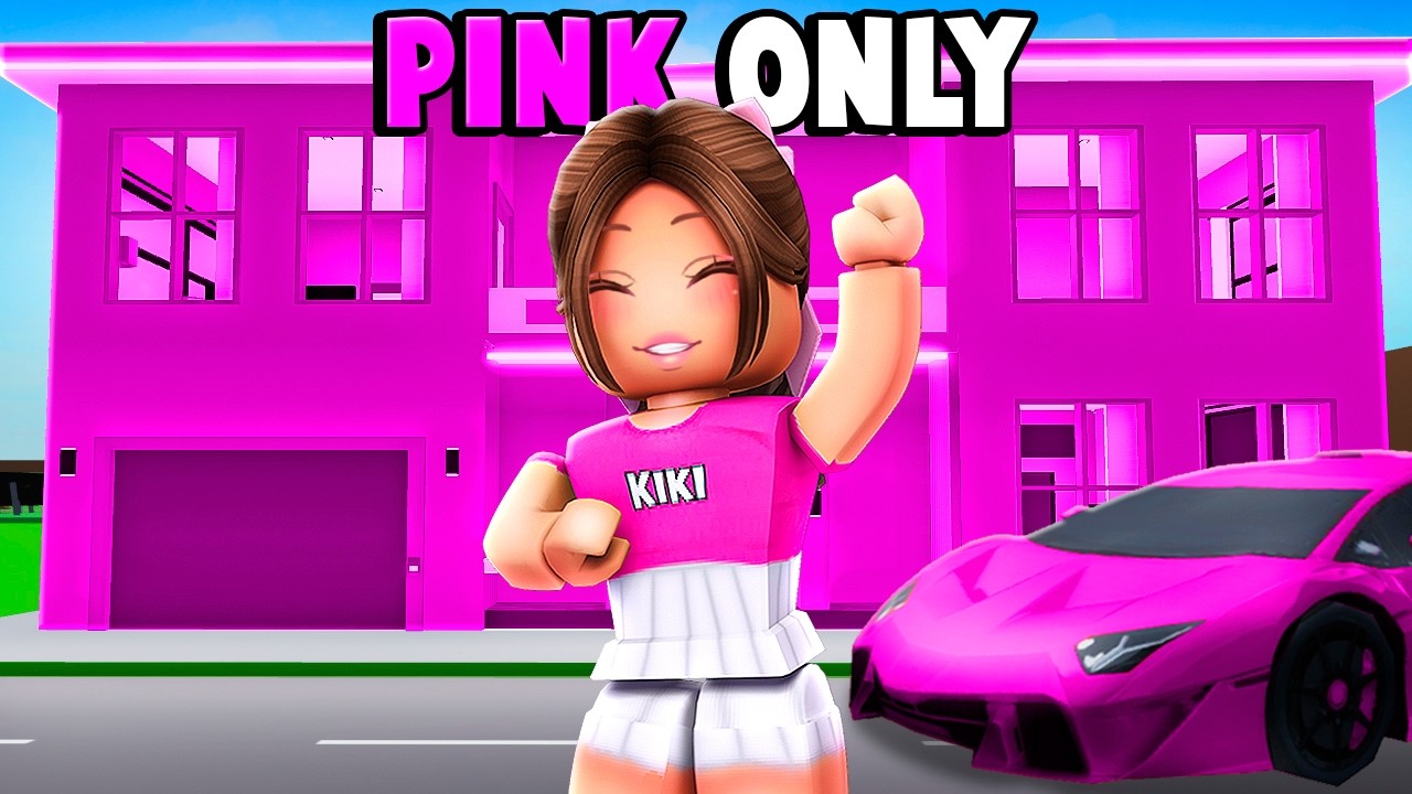 LIVING IN A PINK ONLY WORLD in BROOKHAVEN!