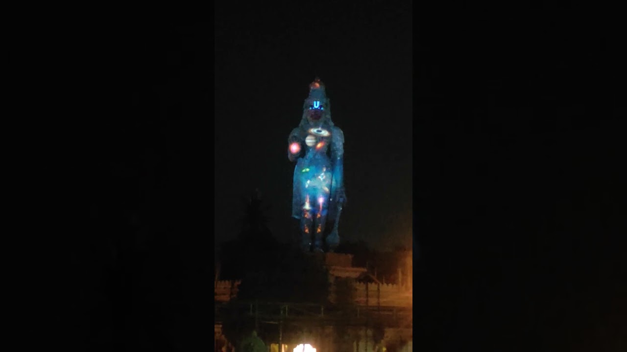 Laser show at Hanuman Temple in Mysuru | Karya Siddhi Hanuman Sannidhi | Datta Peetham