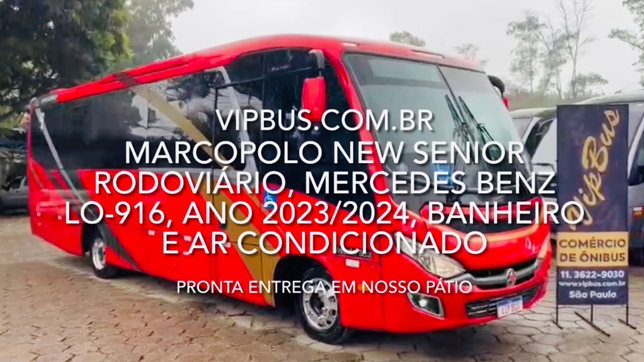 Senior M. Benz LO-916, Euro VI, 2023/2024, banheiro, ar condicionado. R$590.000,00. Vip Bus