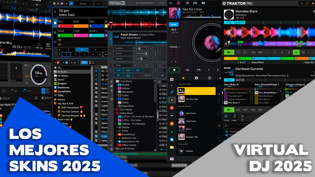 Virtual DJ como NUNCA lo habías visto.... Peronaliza con estos increibles skins