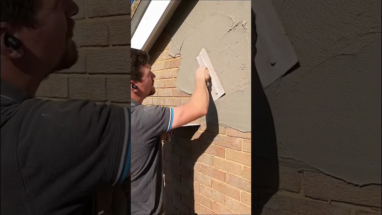 The best system I&rsquo;m using to render walls #diy #plasteringwork #construction #rendering #plastering