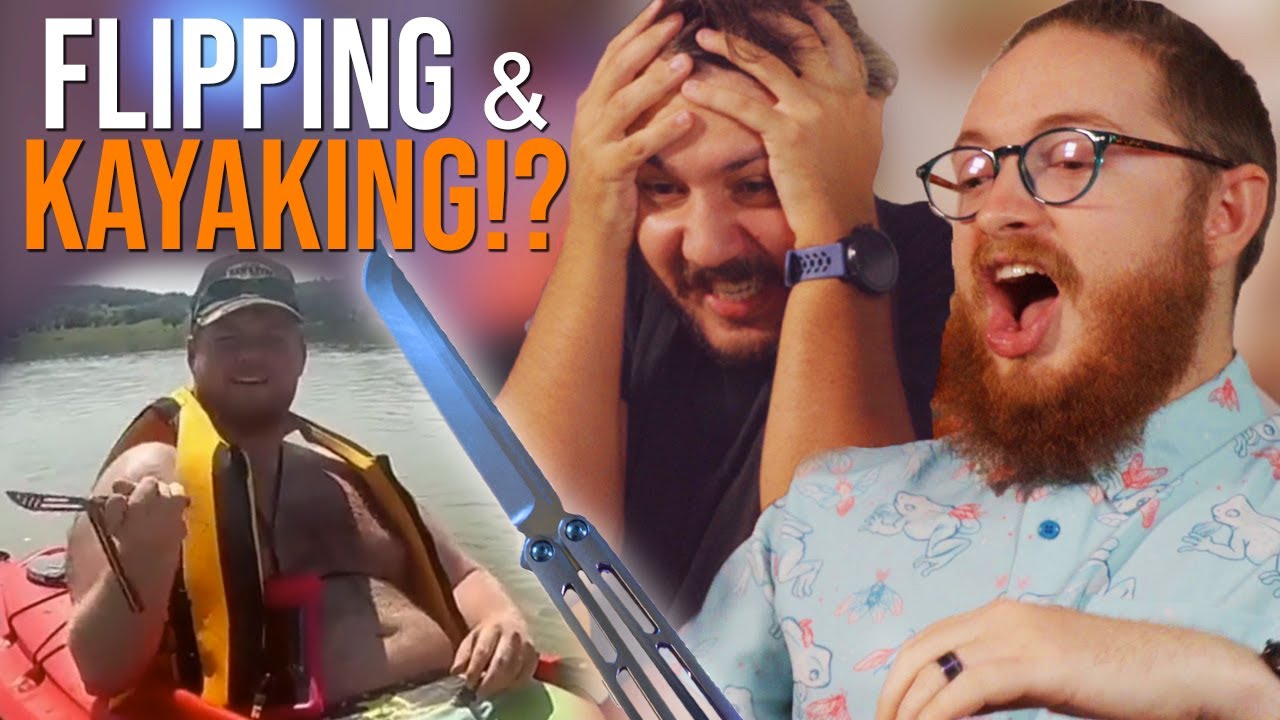 Flipping a Butterfly Knife On A RIVER??