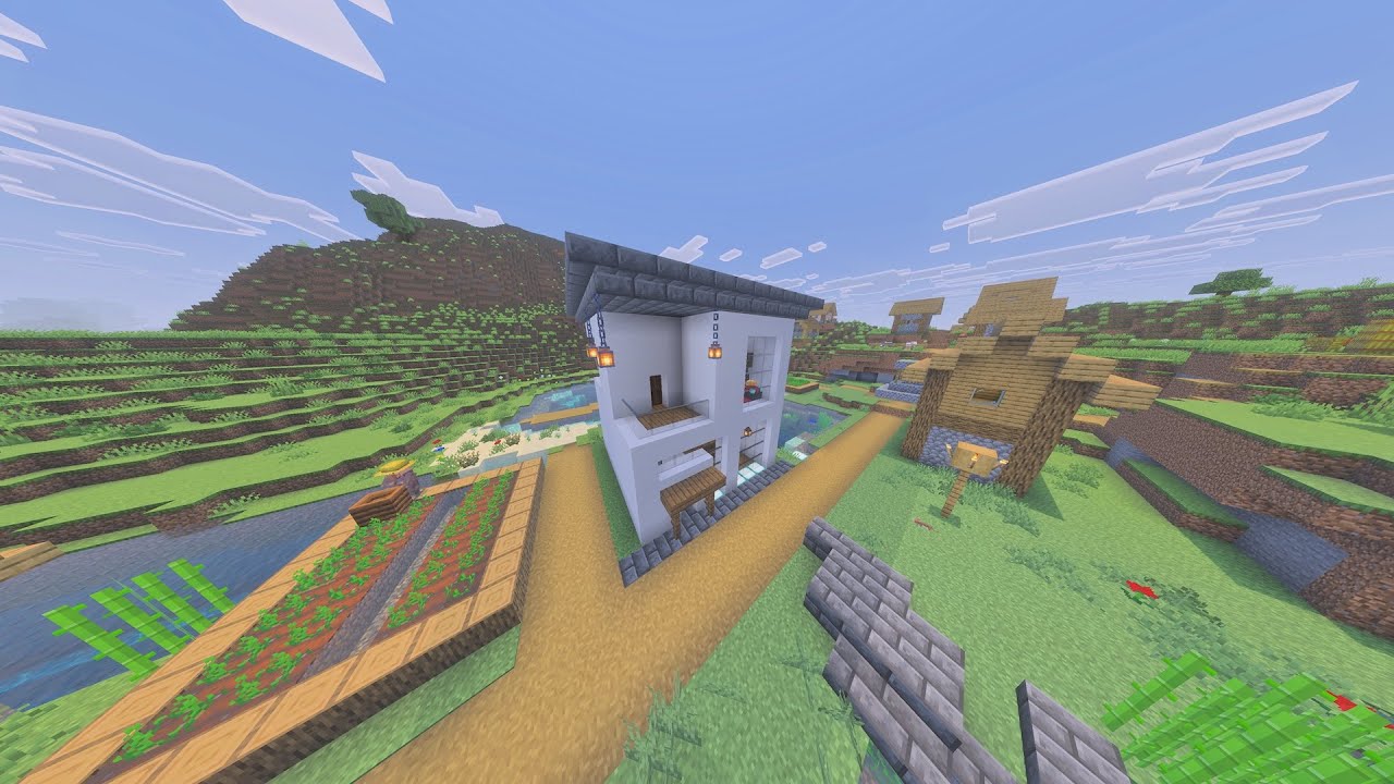 ¿CASA MODERNA EN UNA ALDEA? 🏠🤯 (Tutorial)