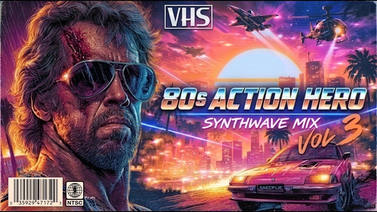 Epic 80s Action Hero Synthwave Mix | Neon Streets & VHS Memories