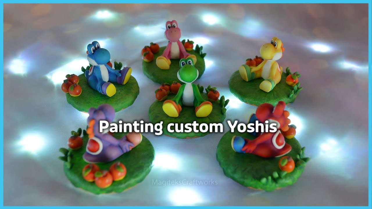 Painting a Custom Sitting Yoshi - Art Process Tutorial