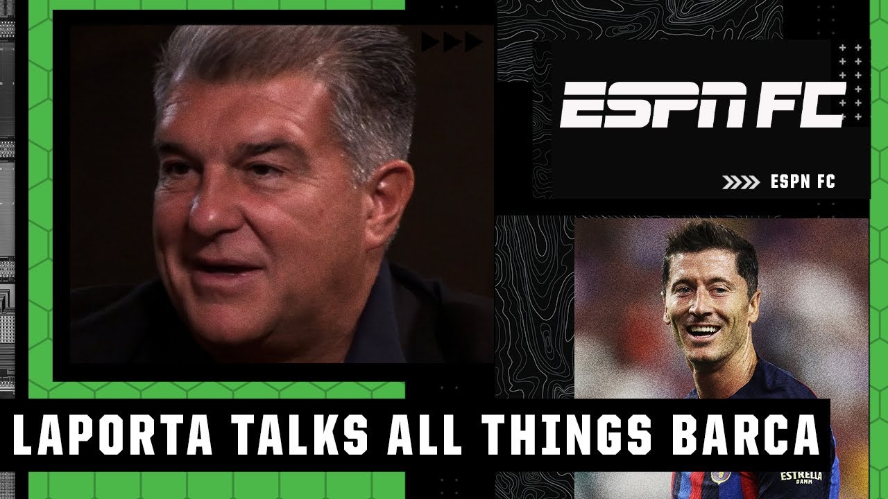Joan Laporta exclusive! Barcelona president talks transfers, Super League and Lionel Messi | ESPN FC