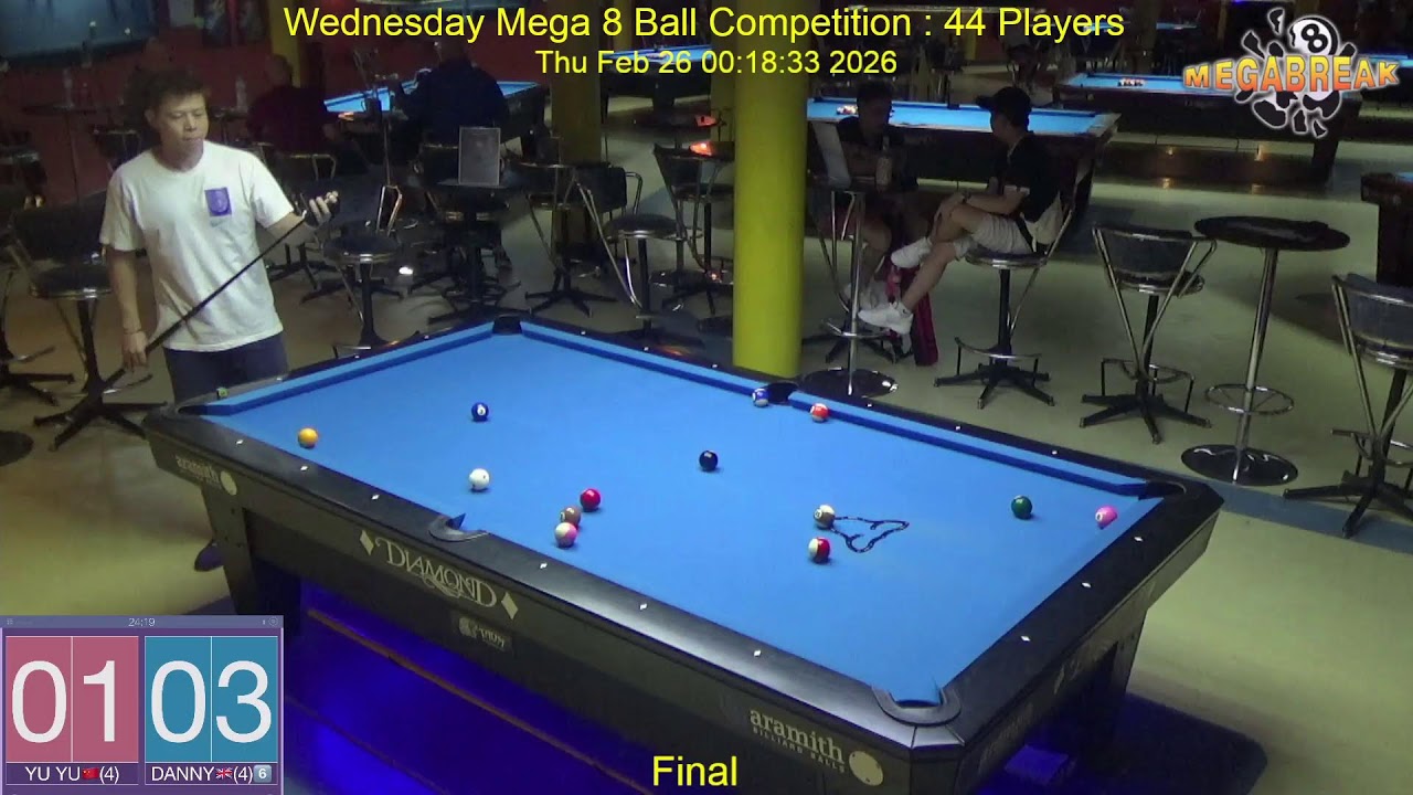 Wednesday Mega 8 Ball Competition : 25/02/26