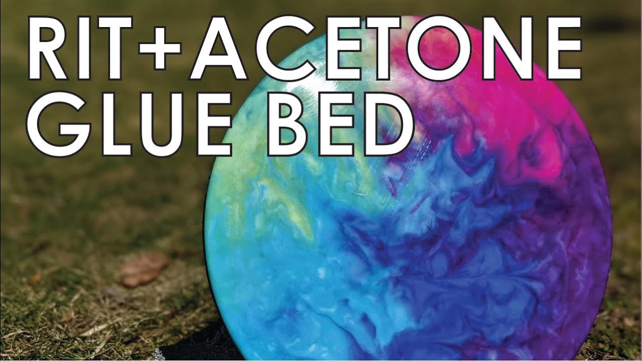 Rainbow Fireball - RIT + Acetone Glue Bed Disc Golf Dye