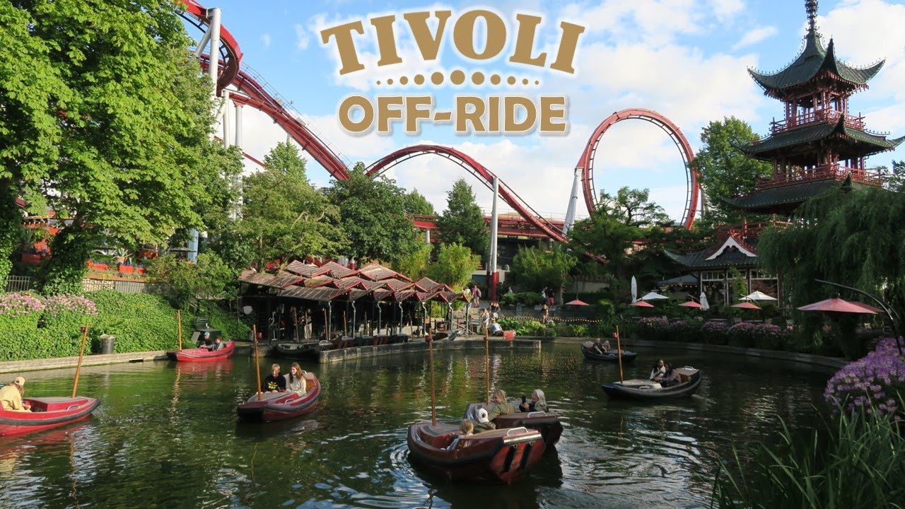 Tivoli Gardens Off-Ride Footage, Copenhagen Classic Amusement Park | Non-Copyright