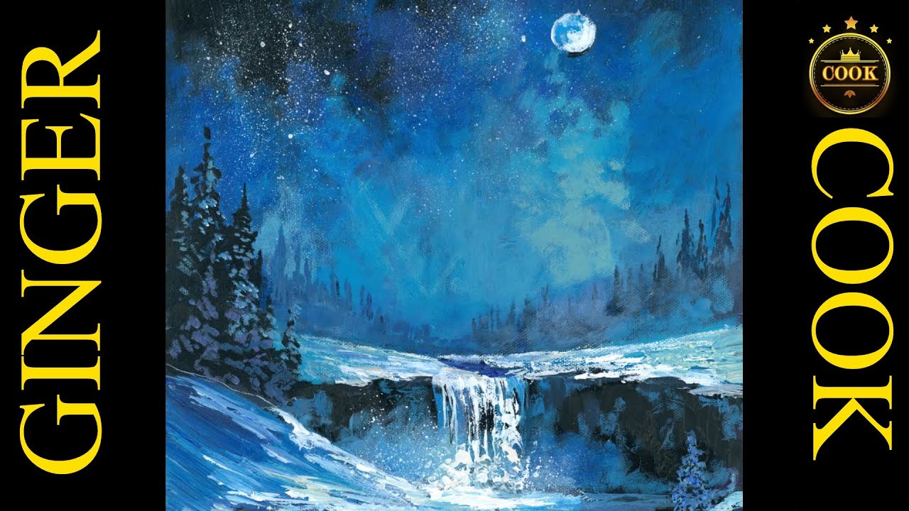 Stop Using Spray Cans! Get the Street Art Look of an Arctic Waterfall Landscape with Acrylics