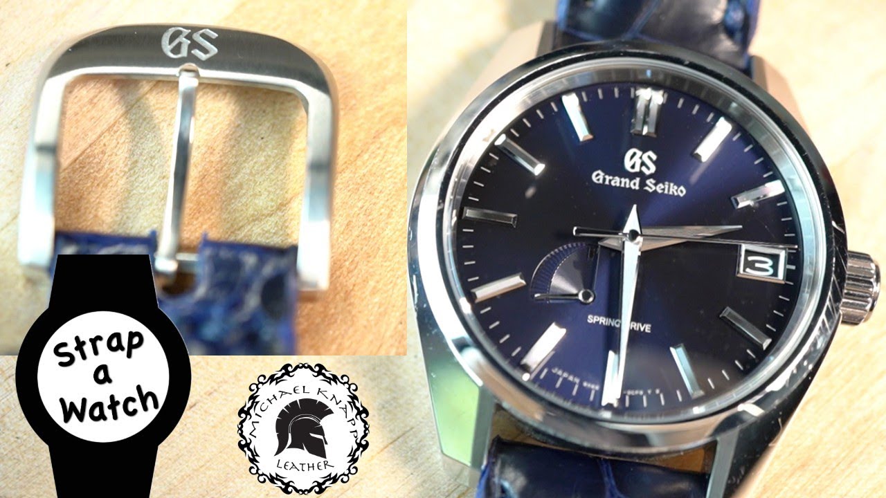 GRAND SEIKO SPRING DRIVE SBGA375 'Midnight' Blue Dial & Handmade Midnight Blue Alligator Strap!