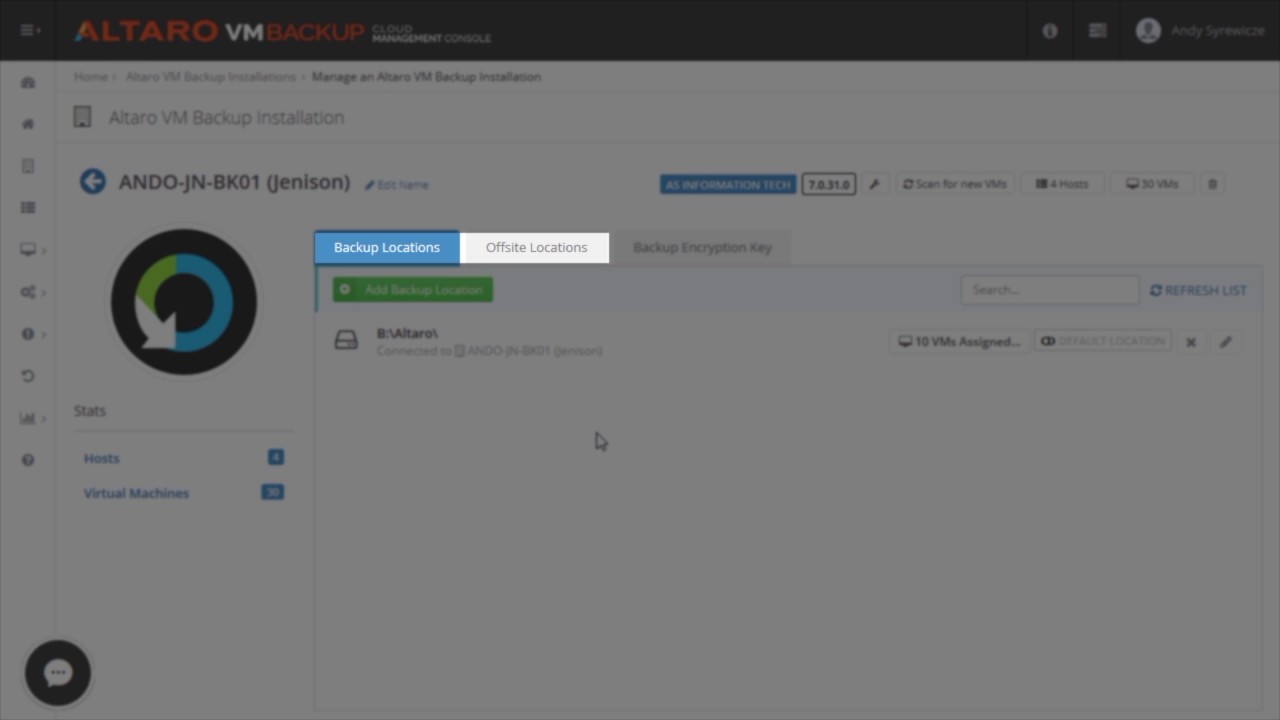 Altaro VM Backup Cloud Management Console for End Users - Demo