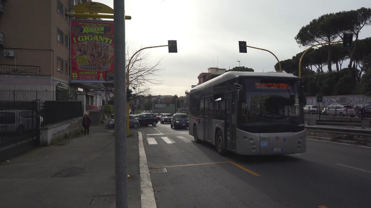 Italy, Rome, bus 711 ride from Portuense to Miglioli