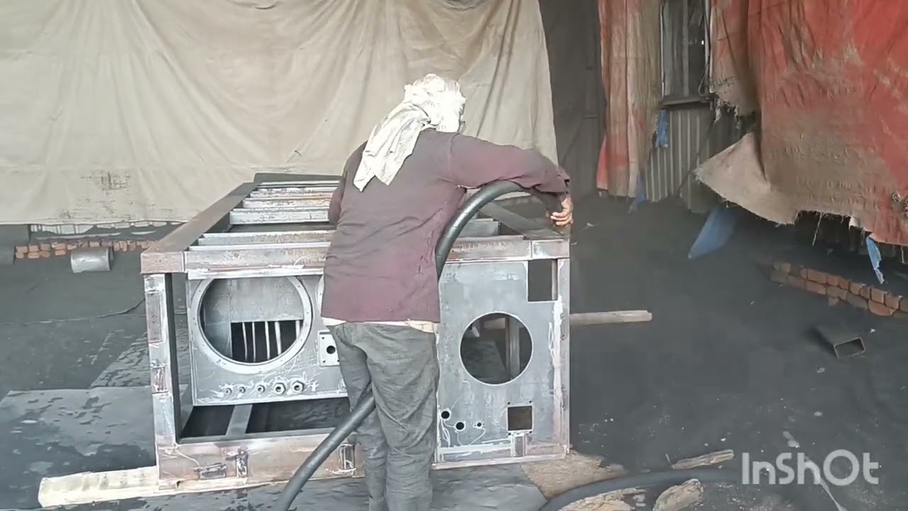 Abrasiveblasting #injectionmoldingmachines sweep blasting