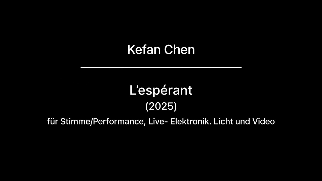 Kefan Chen - L’espérant