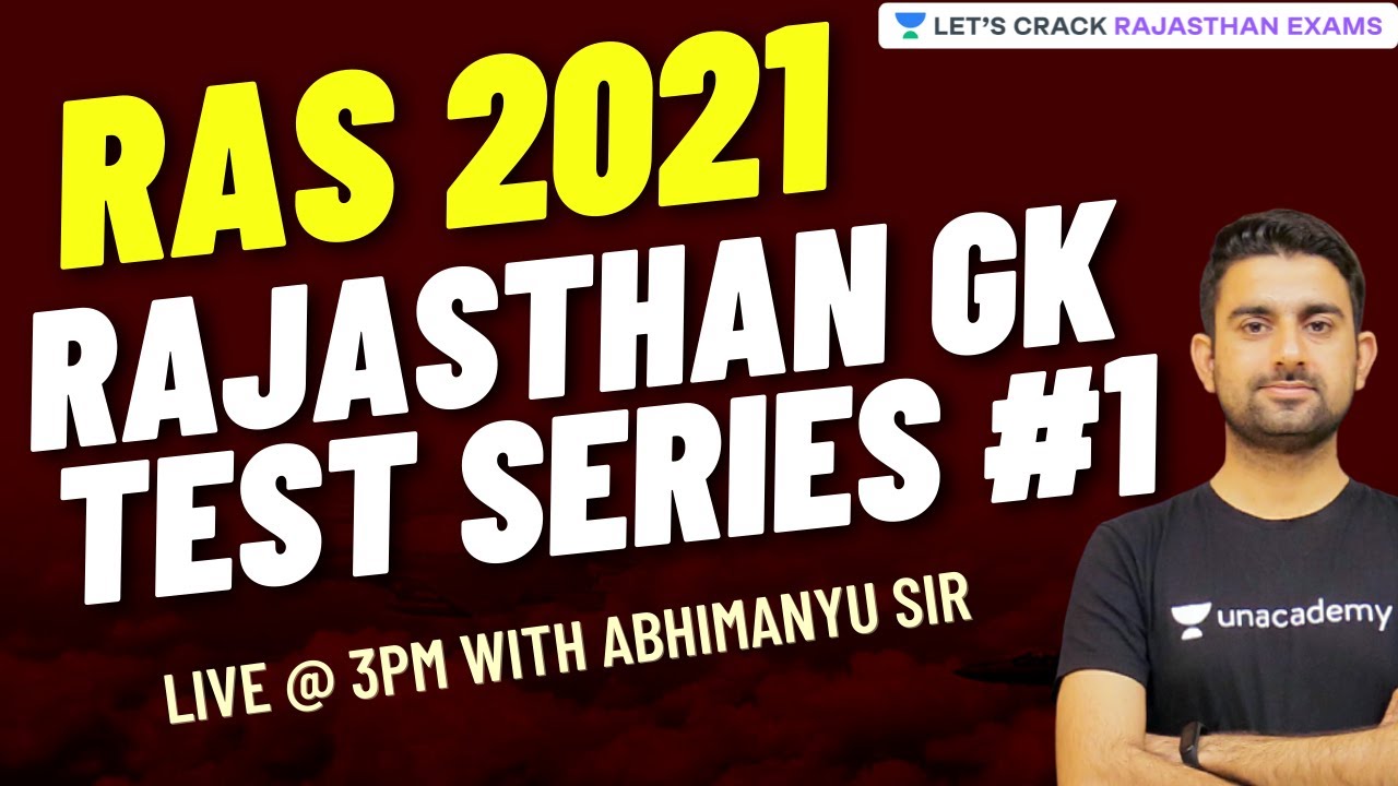 Rajasthan GK Test Series #1 | GK Quiz | Marathon Session | RAS/RPSC 2021 | Abhimanyu Singh