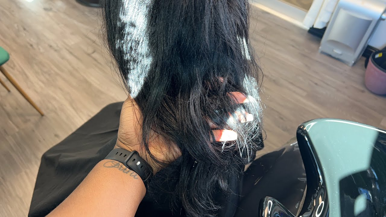 She had covid and her hair thinned out | Work with me in the salon