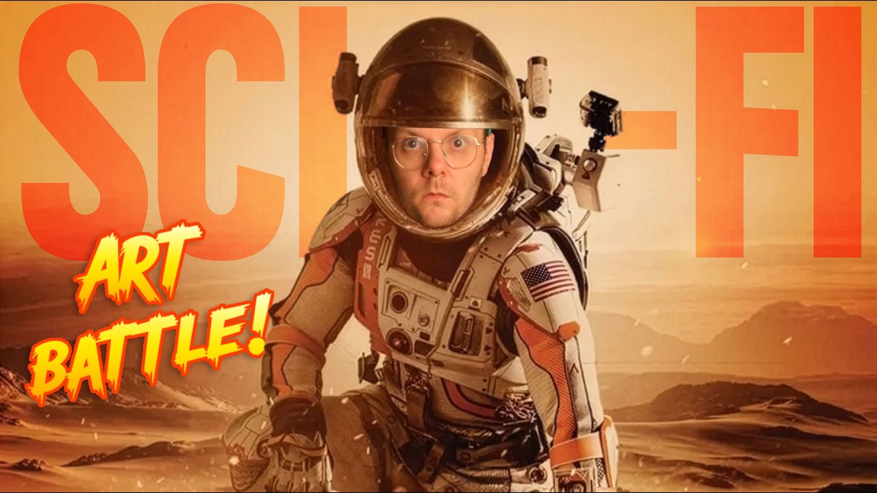 Я СРАЖАЮСЬ с 3 художниками в арт-битве в стиле sci-fi!