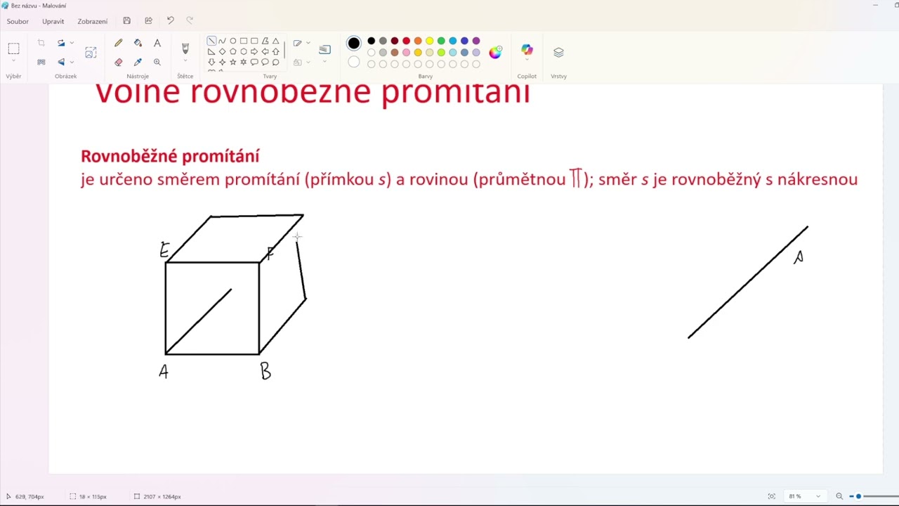 Úvod do stereometrie a volné rovnoběžné promítání