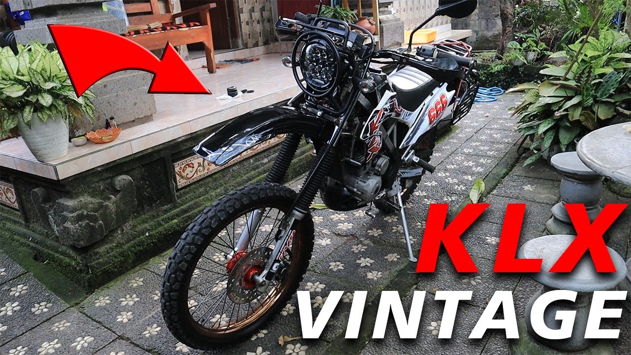 MOTOR KAWASAKI KLX VINTAGE LAGI JAMAN NYA SEKARANG, AUTO SKENA KALCER, BASIC KLX L,