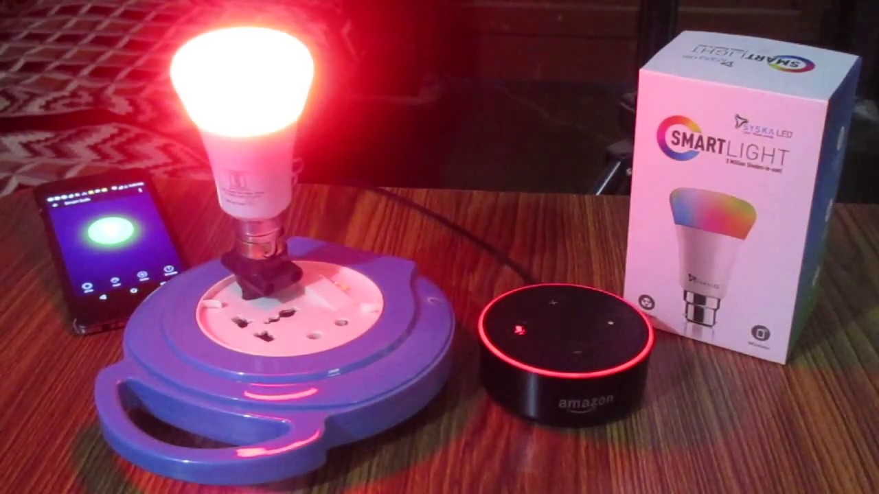 Setup Syska Smartlight With Amazon Alexa Echo Dot