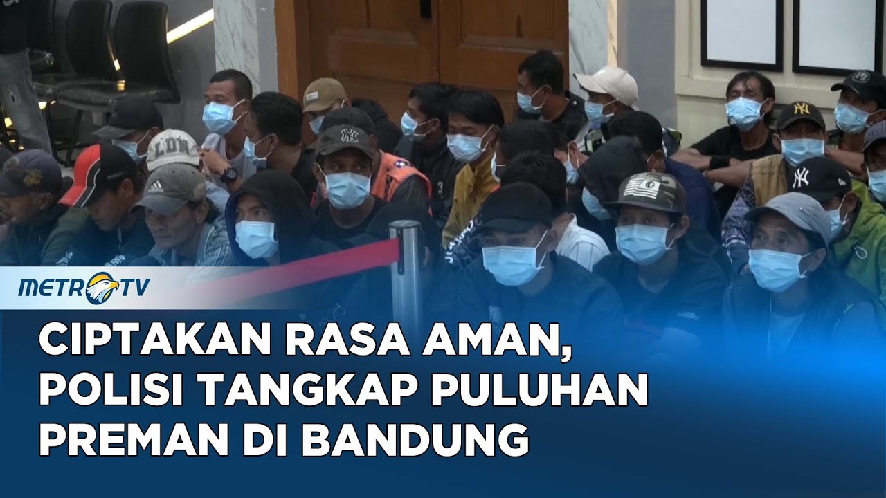 Polisi Amankan Puluhan Preman yang Ganggu Warga dan Wisatawan di Bandung