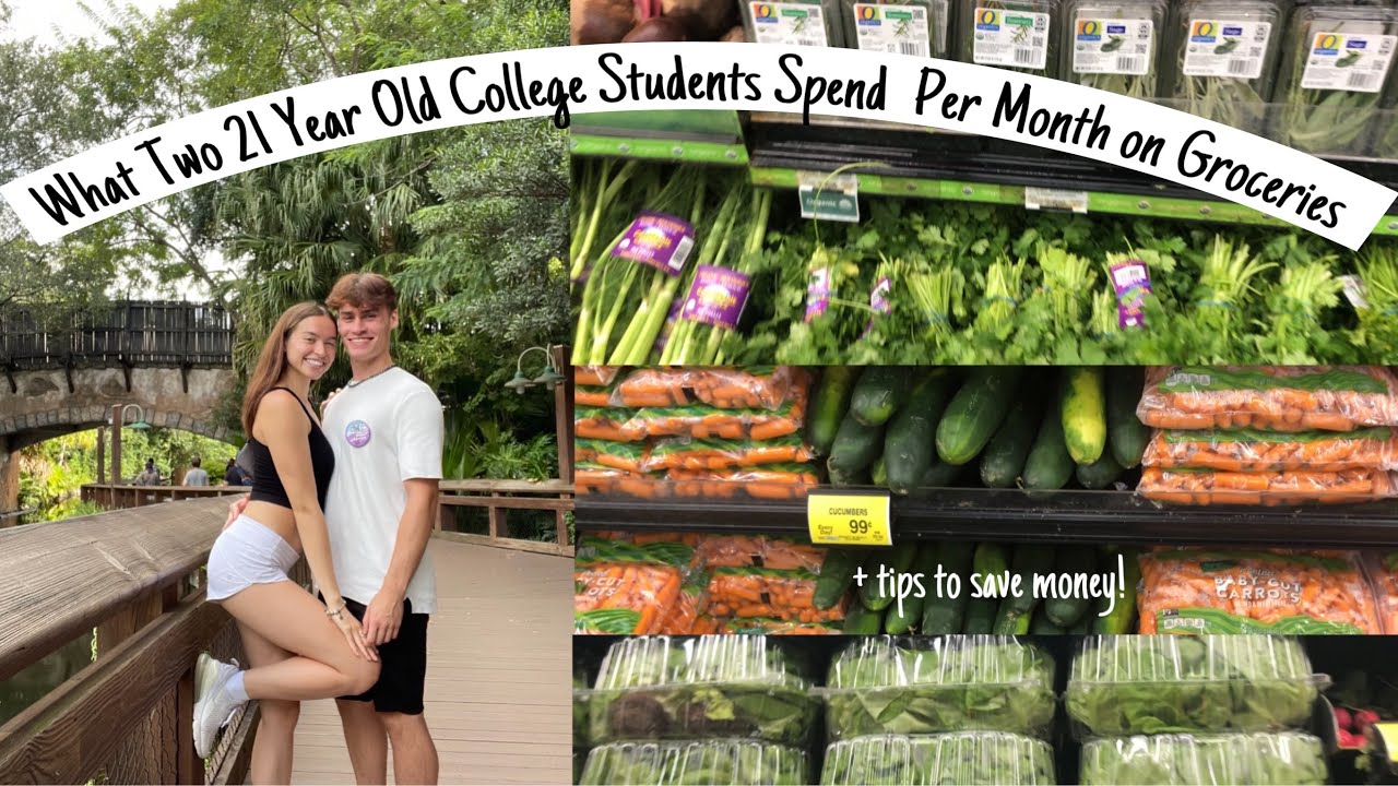 What I Spend in a Month as a 21 Year Old College Student | Grocery Shopping Vlog + How to Save Money