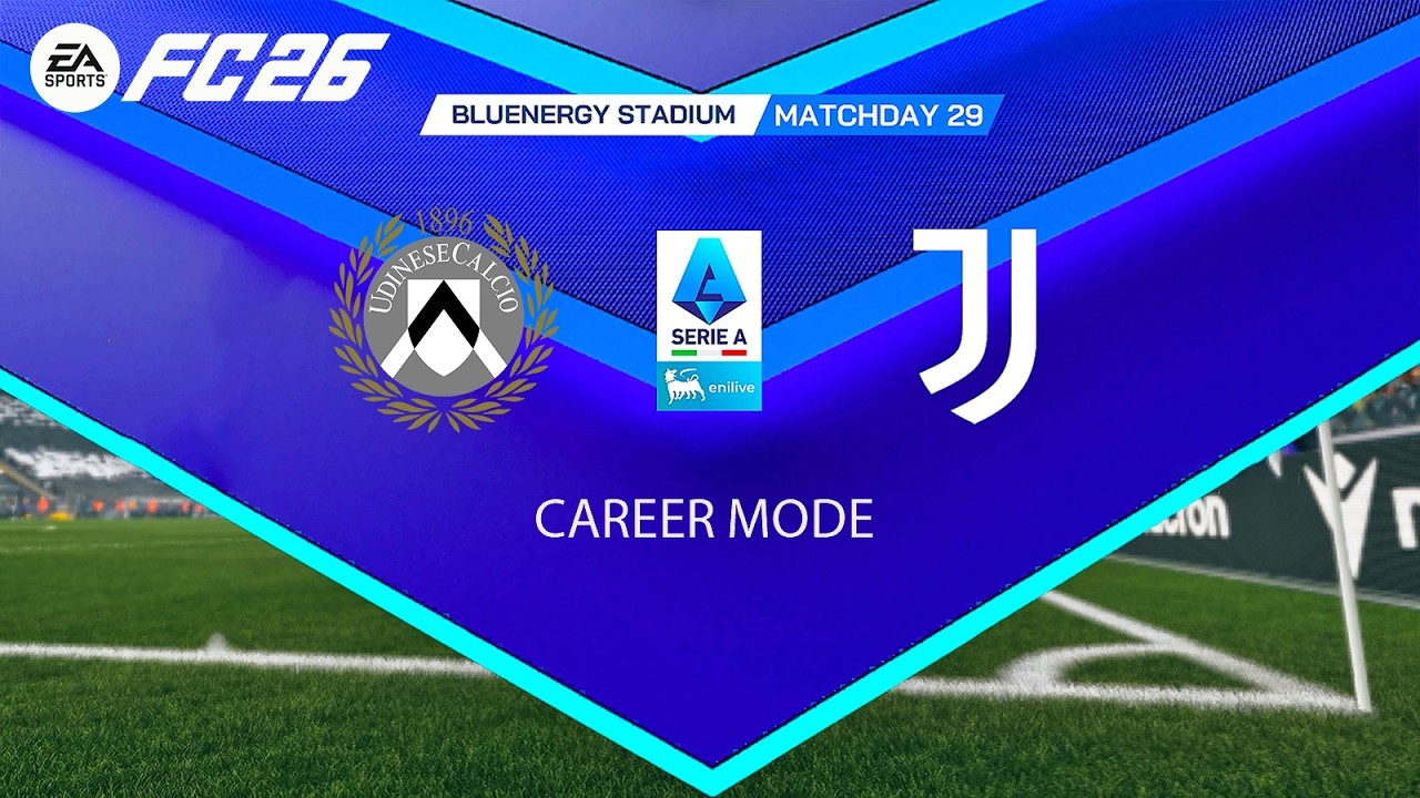 FC 26 – Udinese vs Juventus | Giornata 29 Serie A 2025/26 | Simulazione Career Mode
