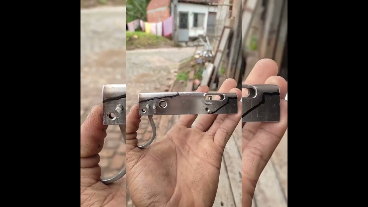 Gatilho inox para arbaletes de madeira.          (73)998159037